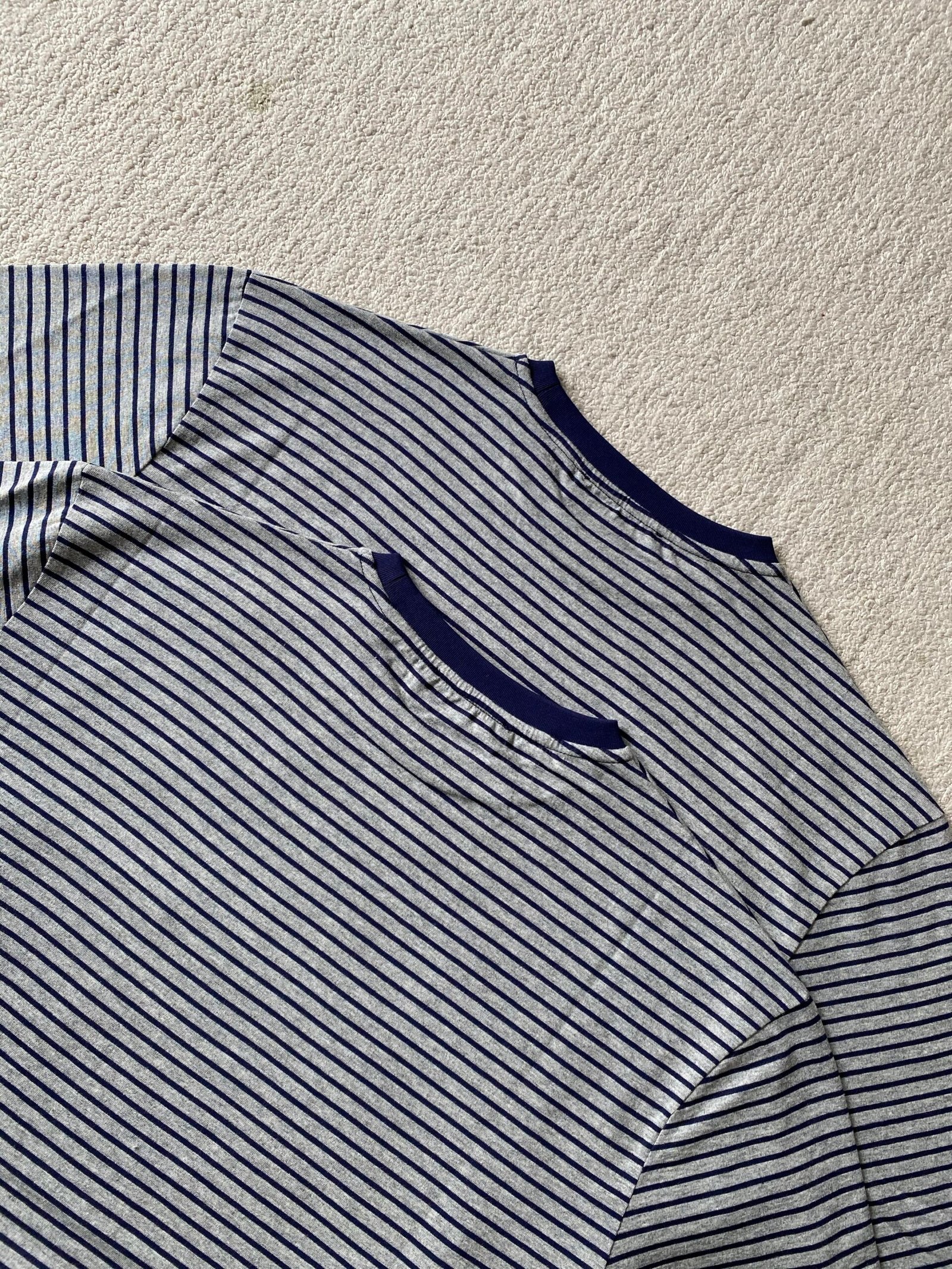 Miumiu grey-blue striped round-neck long-sleeve shirt 92601 - Image 6