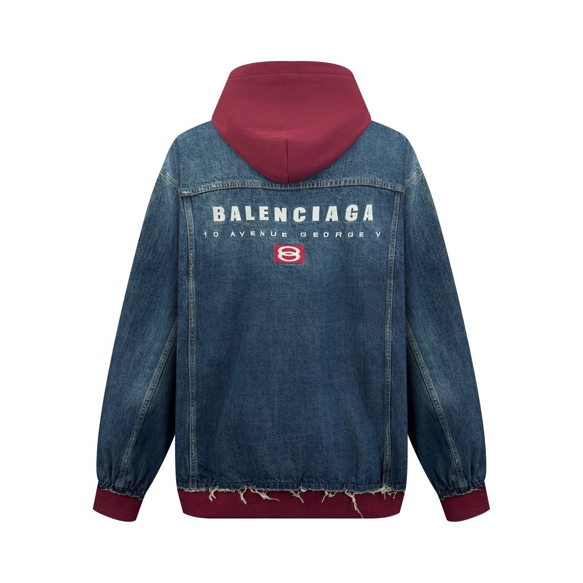Balenciaga embroidered denim hooded coat 92603 - Image 3