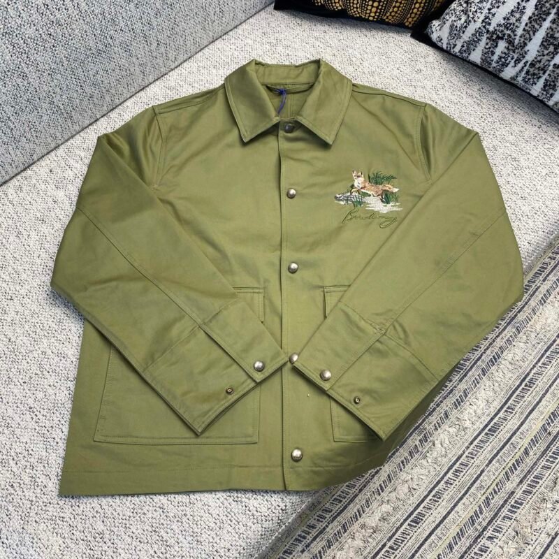 Burberry fox-pattern gabardine jacket 92904