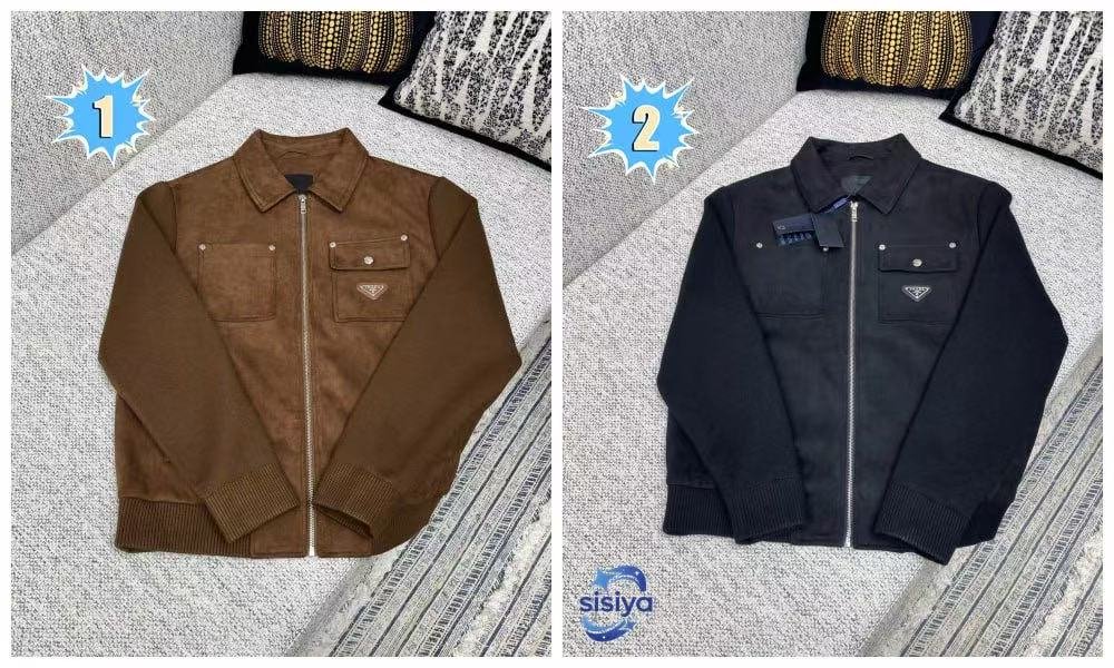 Prada leather jacket buckskin 81807