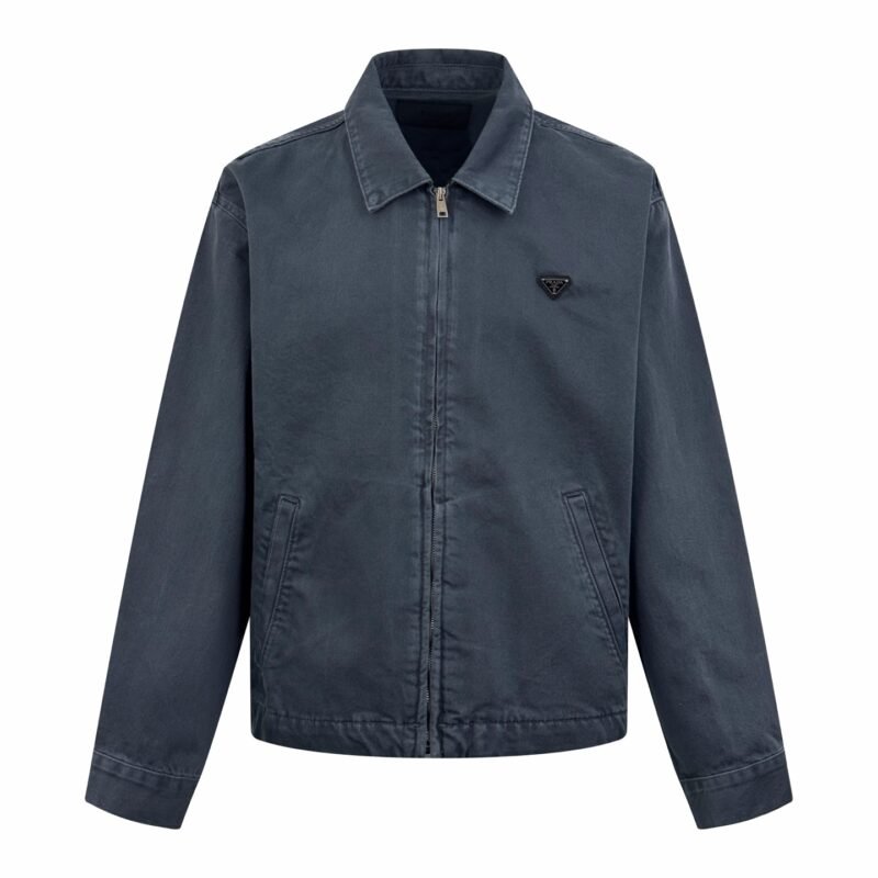 Prada Triangle Logo Denim Jacket 102903