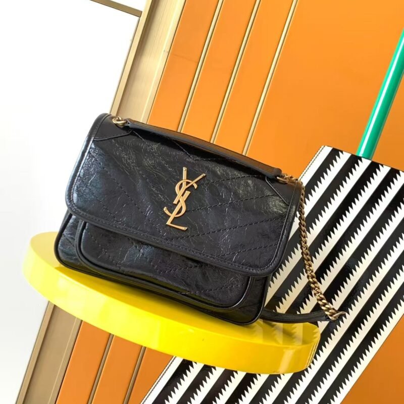 YSL Oil Wax Wrinkled Leather Bag L102402