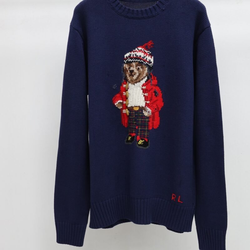 Polo Little Bear Heavy Duty Embroidered Pattern Knitted Pullover D101403