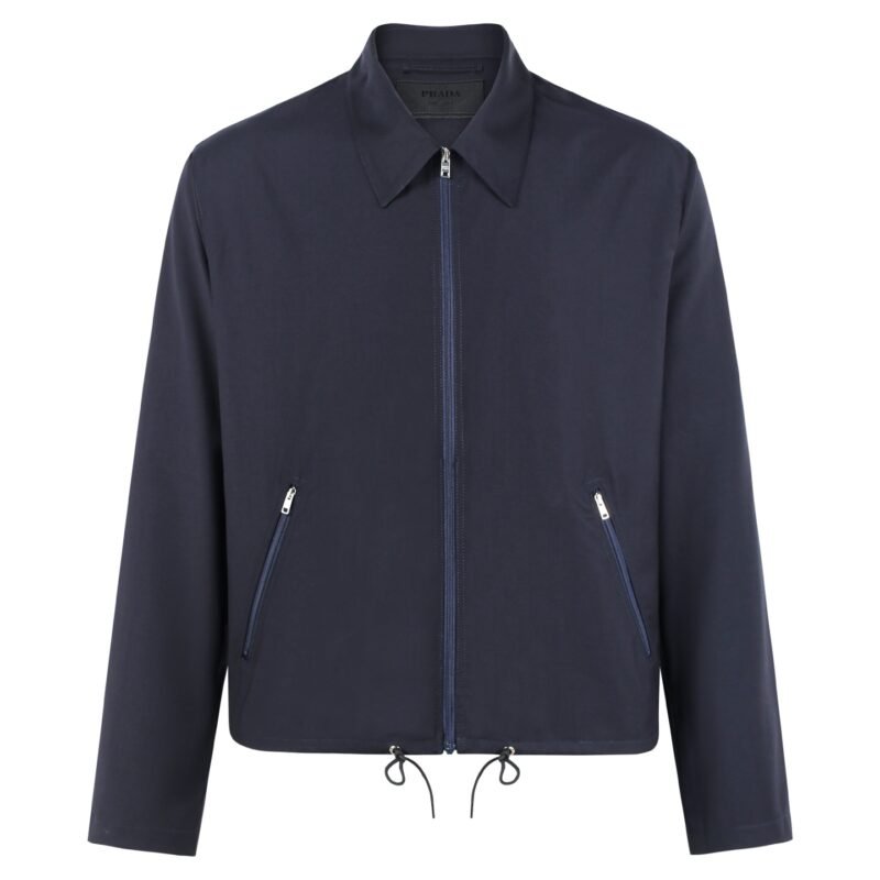 PRADA Button-down Solid Wool Short Sleeve Jacket Coat 103103