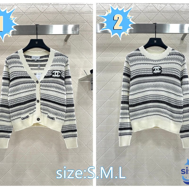 Chanel Striped Knit Cardigan D100903