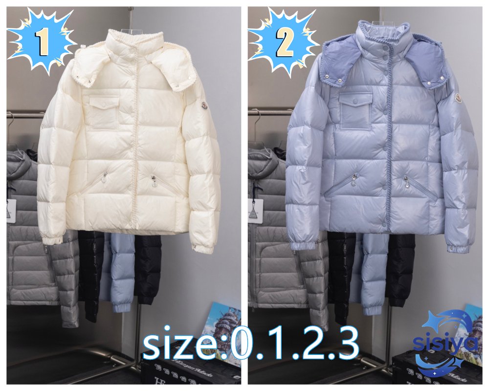 Moncler hooded long-sleeved down jacket D101604