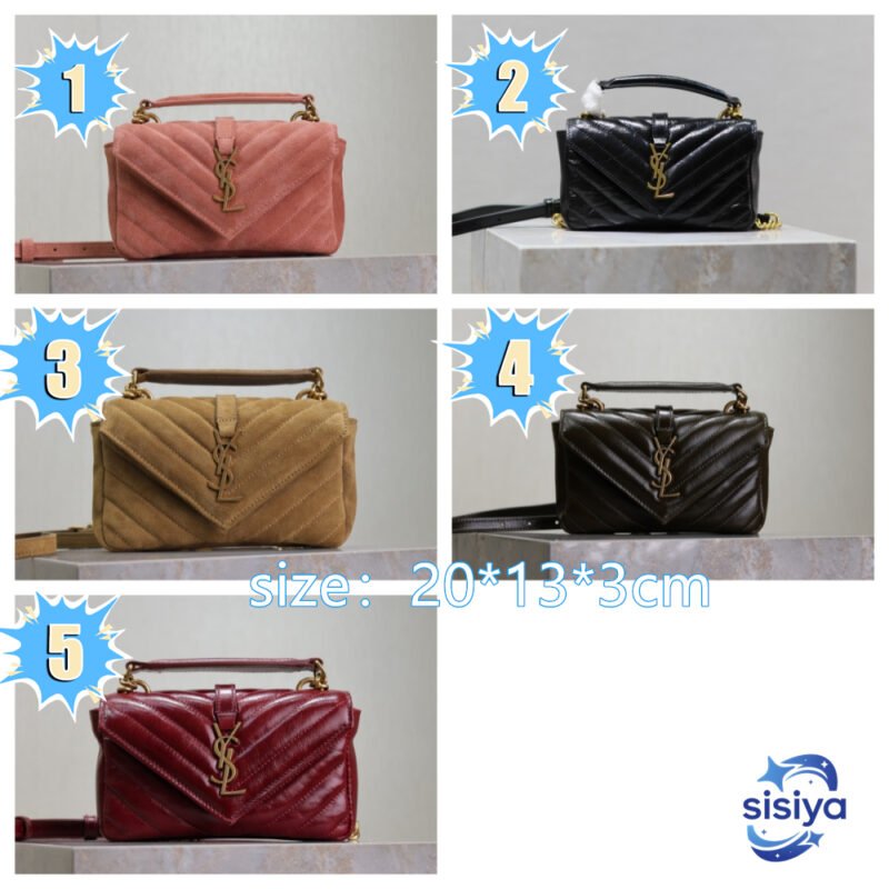 YSL mini College Wax Leather Chain Bag L100303