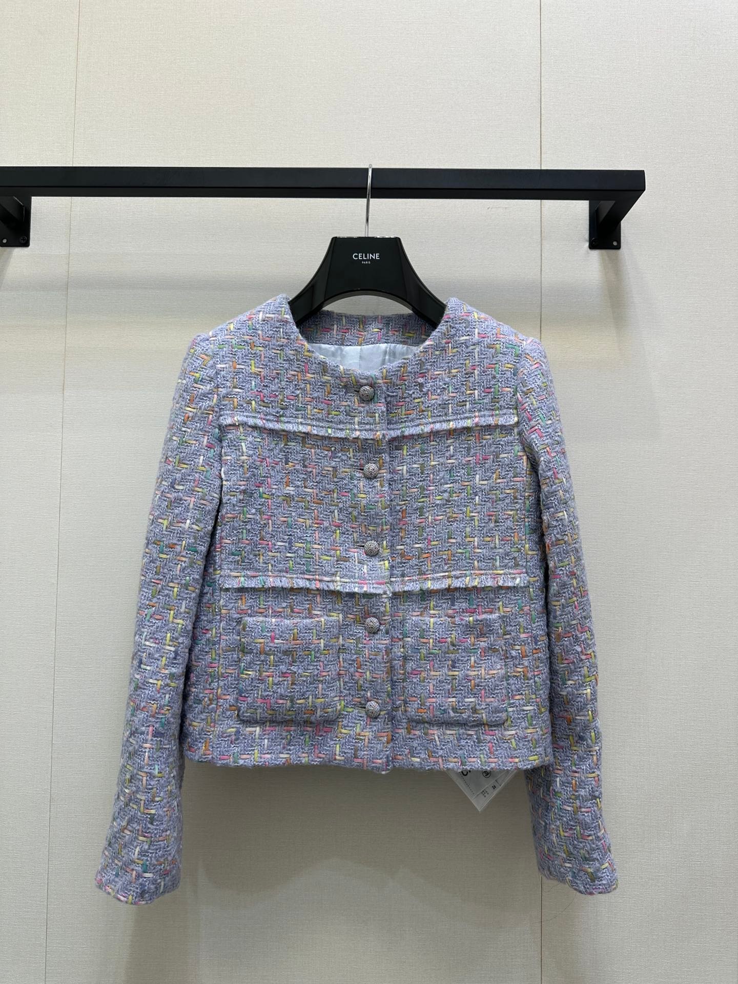 Chanel CC purple coarse wool jacke D100805