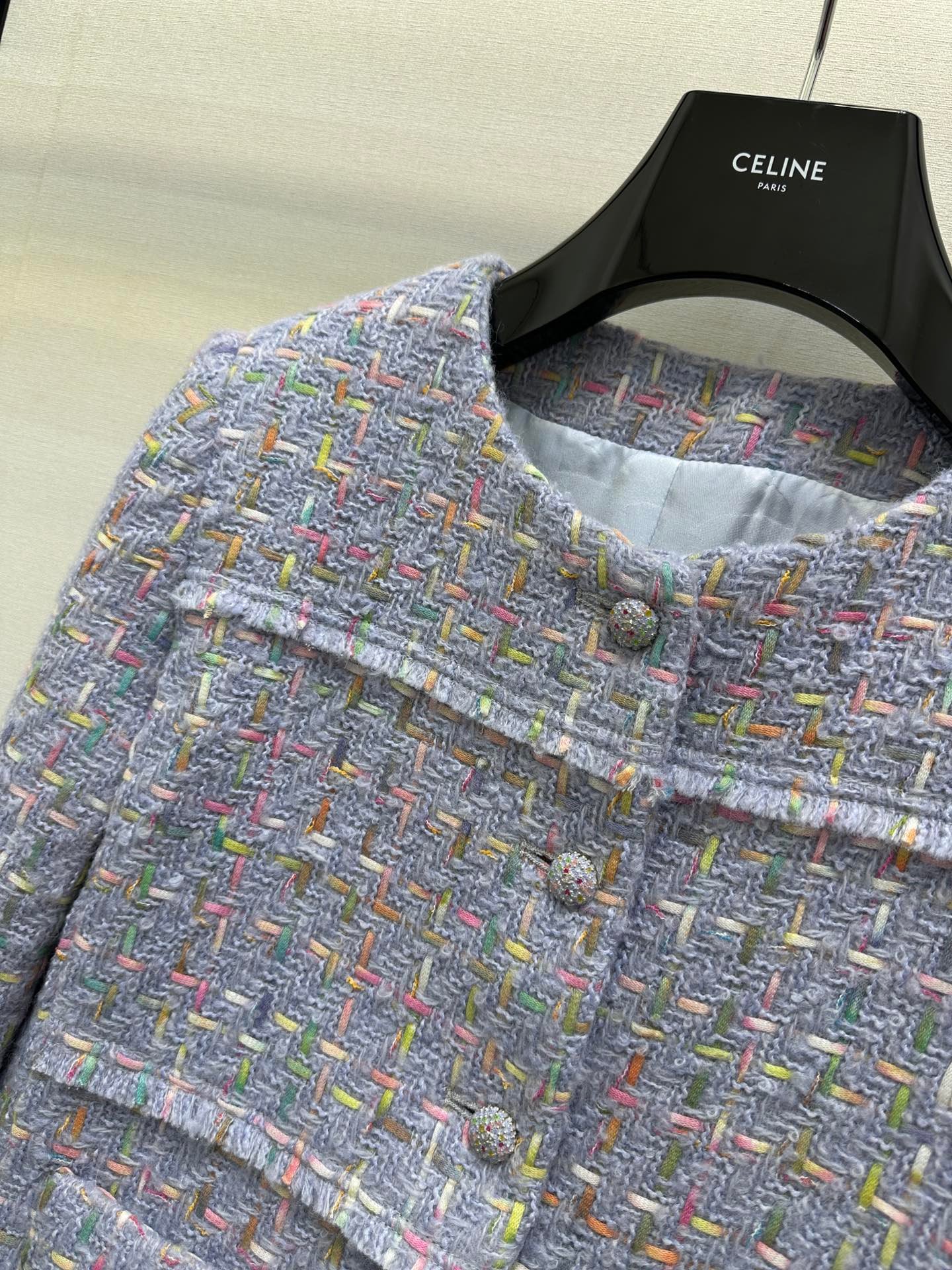 Chanel CC purple coarse wool jacke D100805 - Image 6