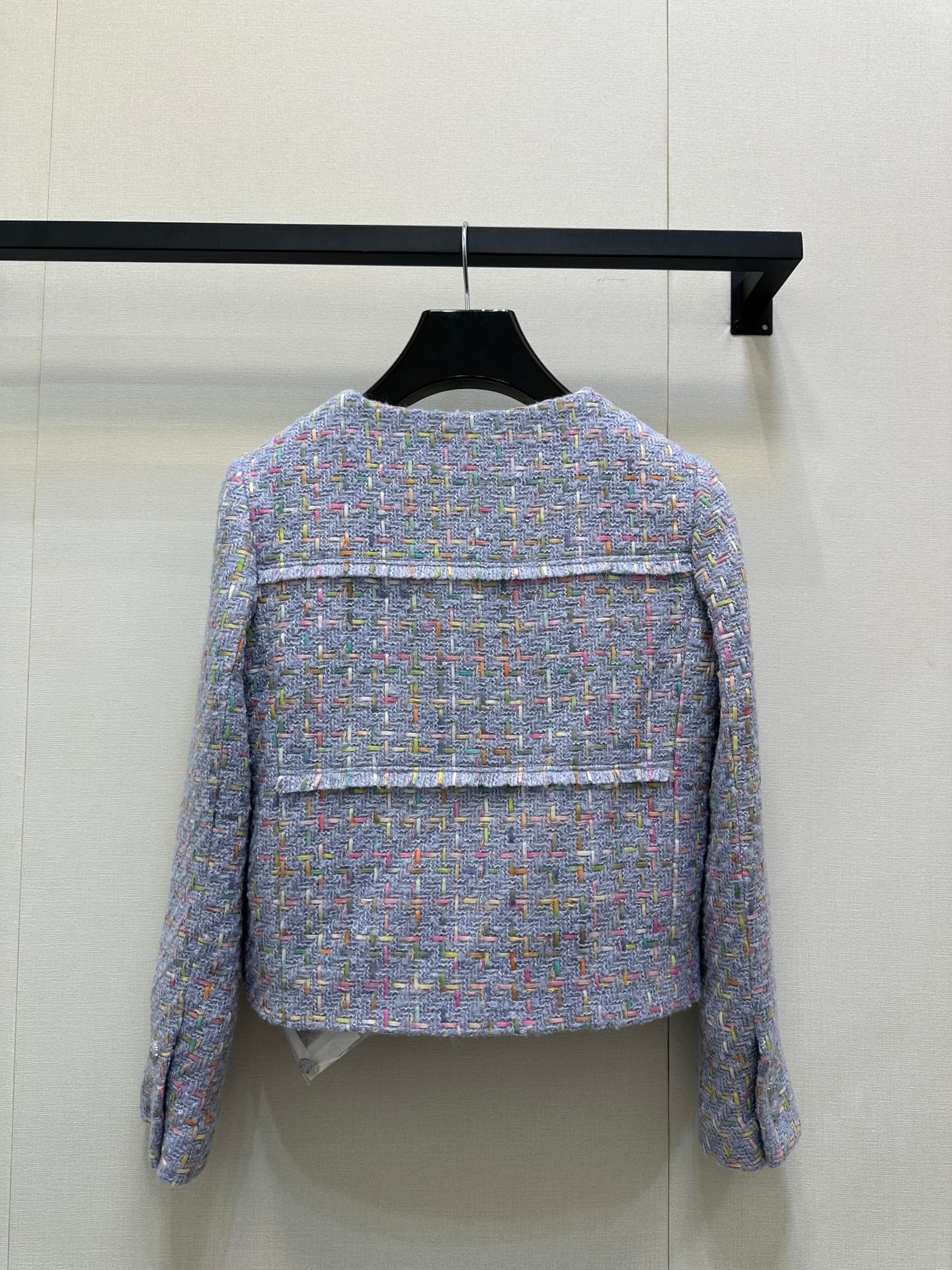 Chanel CC purple coarse wool jacke D100805 - Image 3