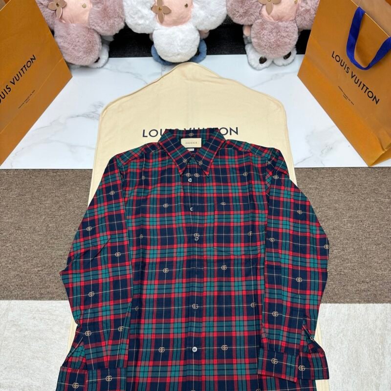 Gucci check-pattern cotton shirt 100902