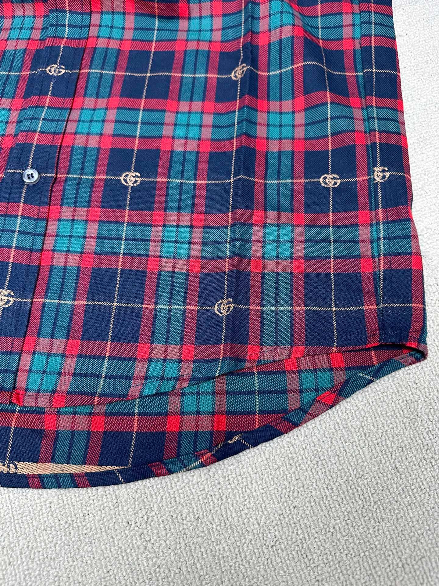 Gucci check-pattern cotton shirt 100902 - Image 5