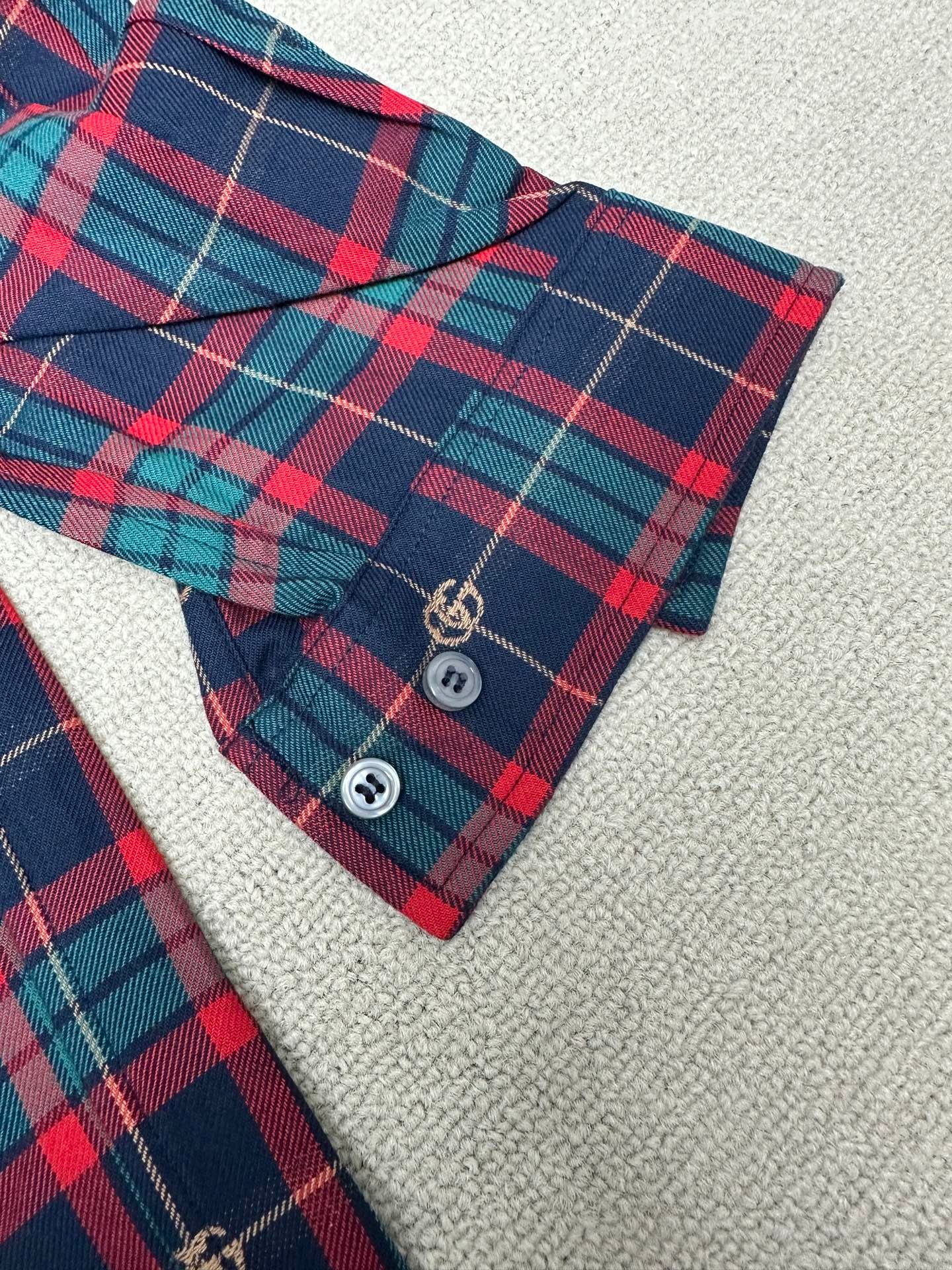 Gucci check-pattern cotton shirt 100902 - Image 7