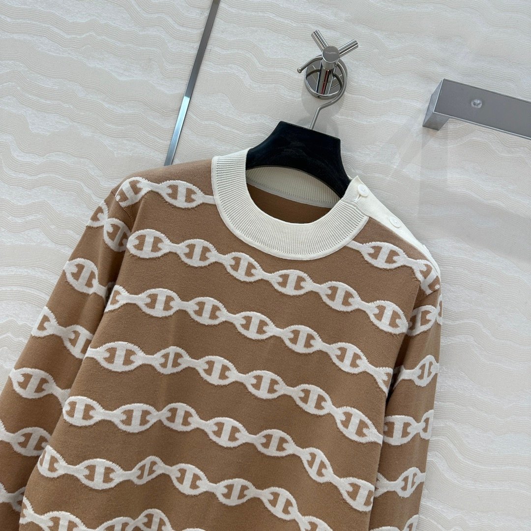 HERMES Chaine dAncre knitwear sweater D101002 - Image 6