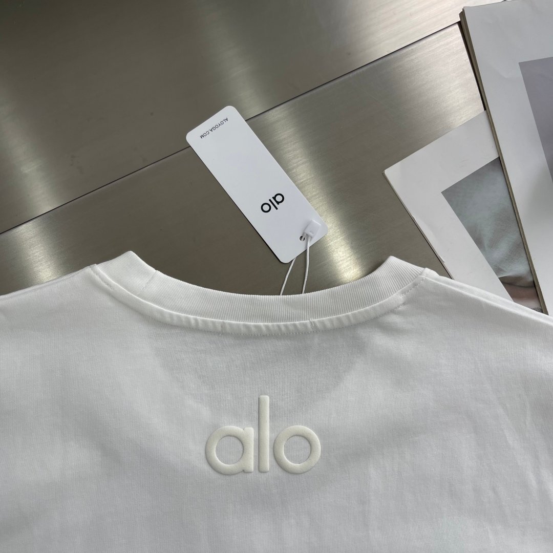 ALO Loose and three-dimensional printed short-sleeved T-shirt 101301 - Image 7