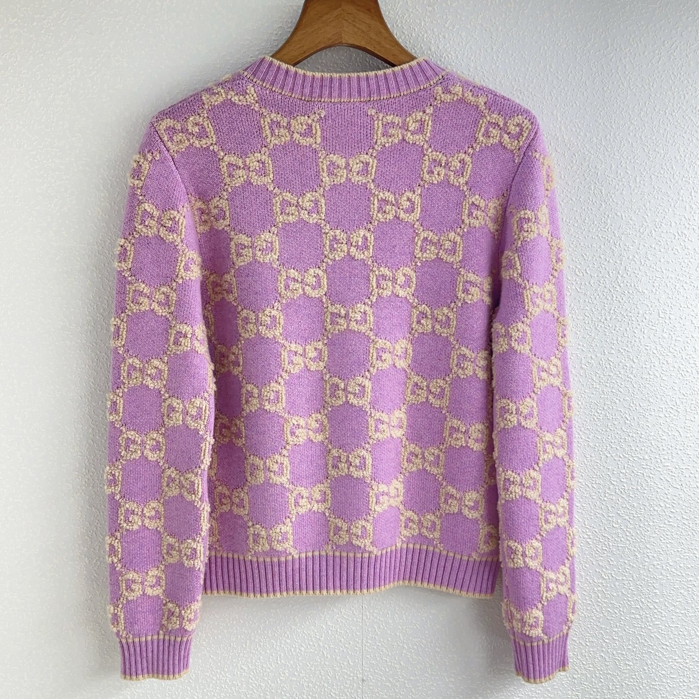 GUCCI jacquard round-neck knitted cardigan D101603 - Image 4