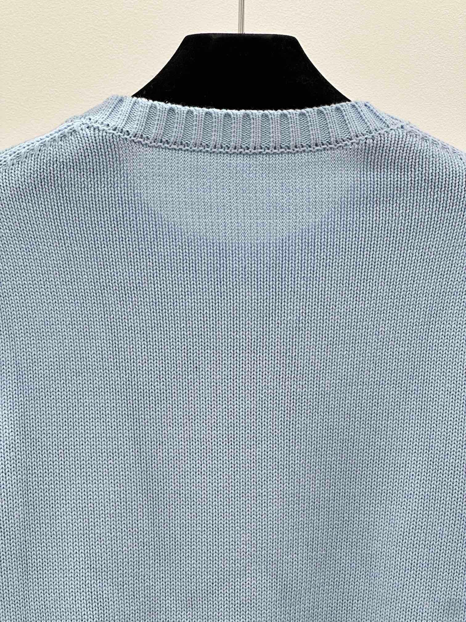 Polo bear jacquard knitted round-neck long-sleeved pullover sweater D101701 - Image 6