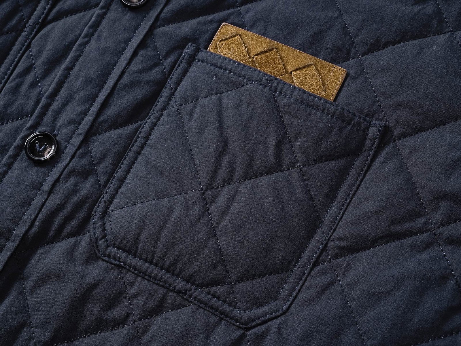 BV Buttoned Diamond Pattern Cotton Coat 101702 - Image 5