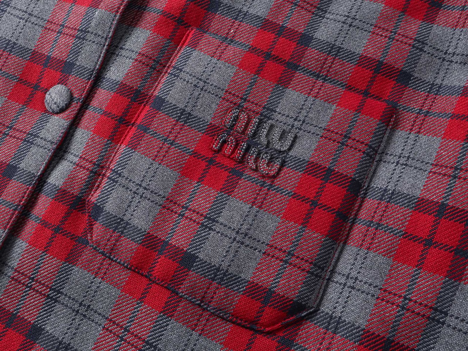 MIUMIU check-pattern jacket and overcoat 101704 - Image 5