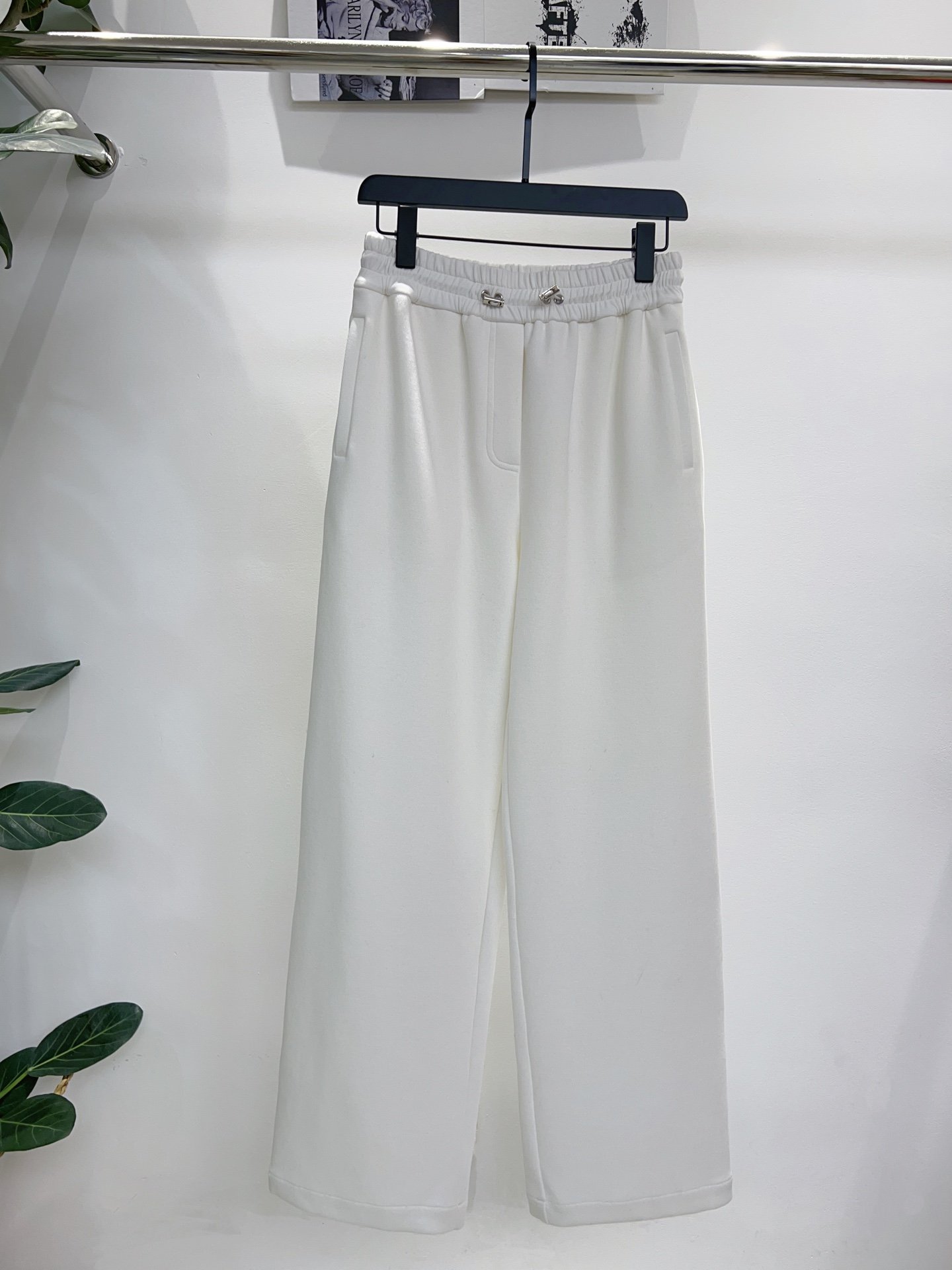 Brunello Stretch waistband casual wide-leg pants D102003 - Image 2
