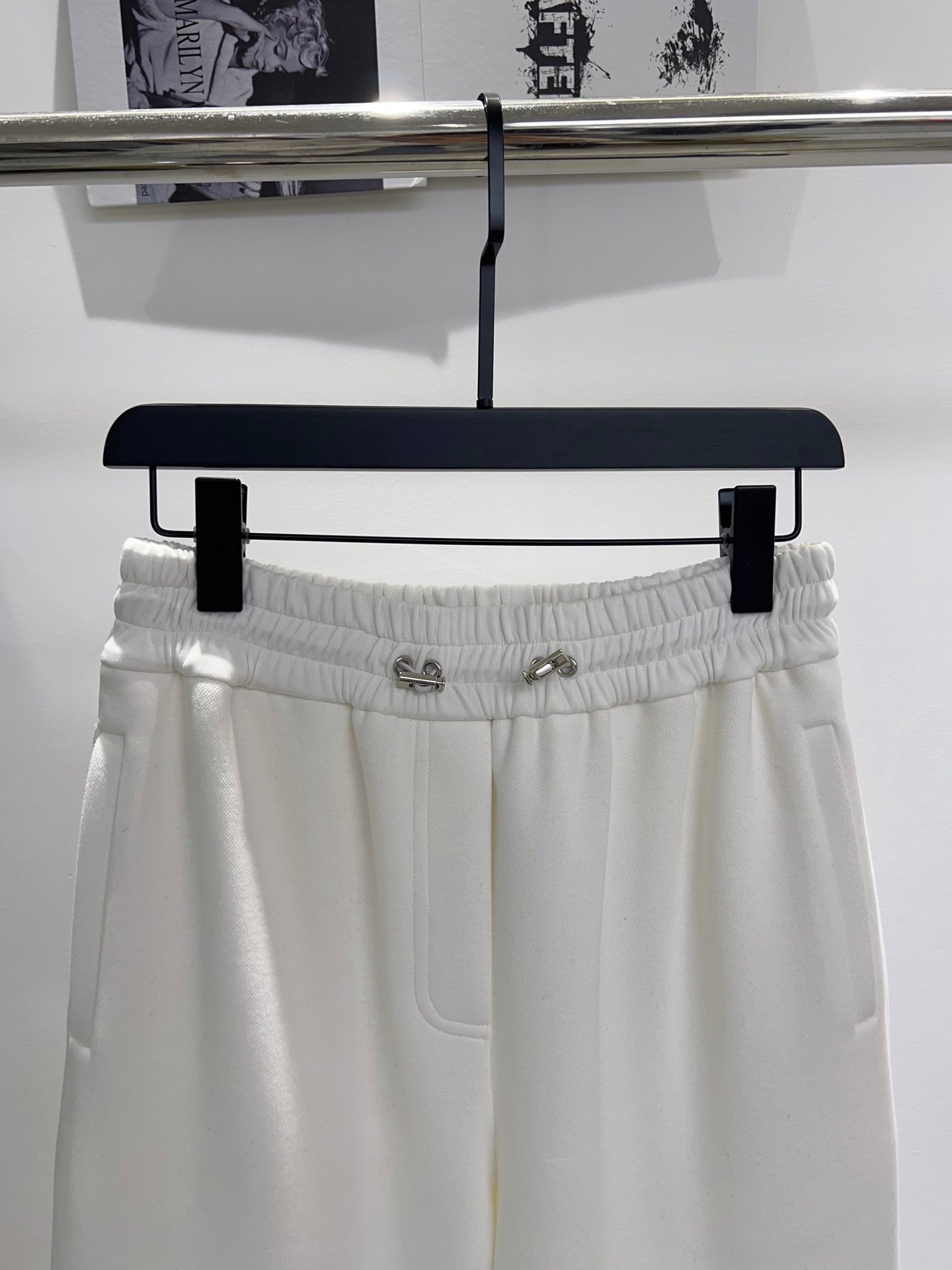 Brunello Stretch waistband casual wide-leg pants D102003 - Image 4