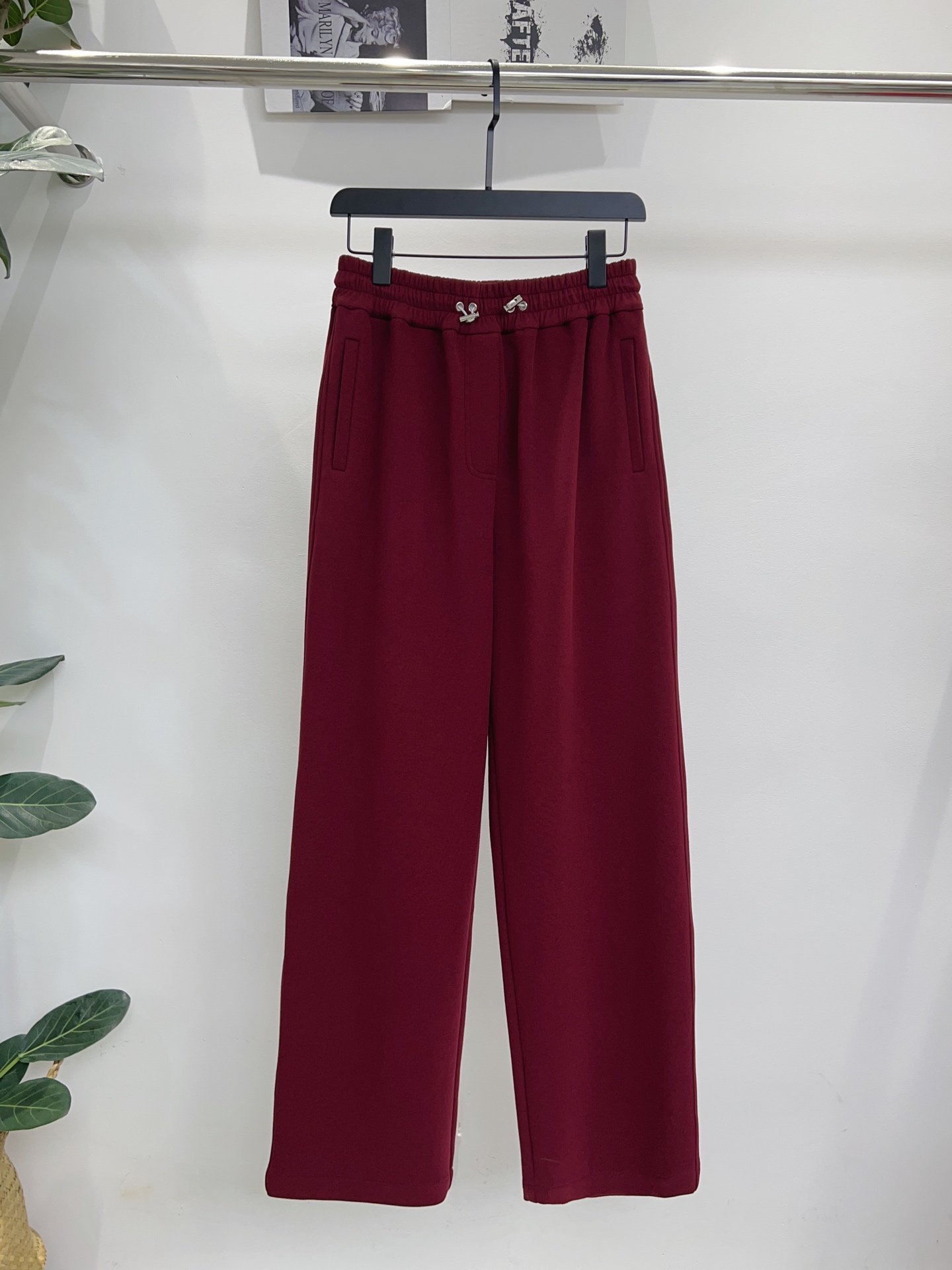 Brunello Stretch waistband casual wide-leg pants D102003 - Image 3