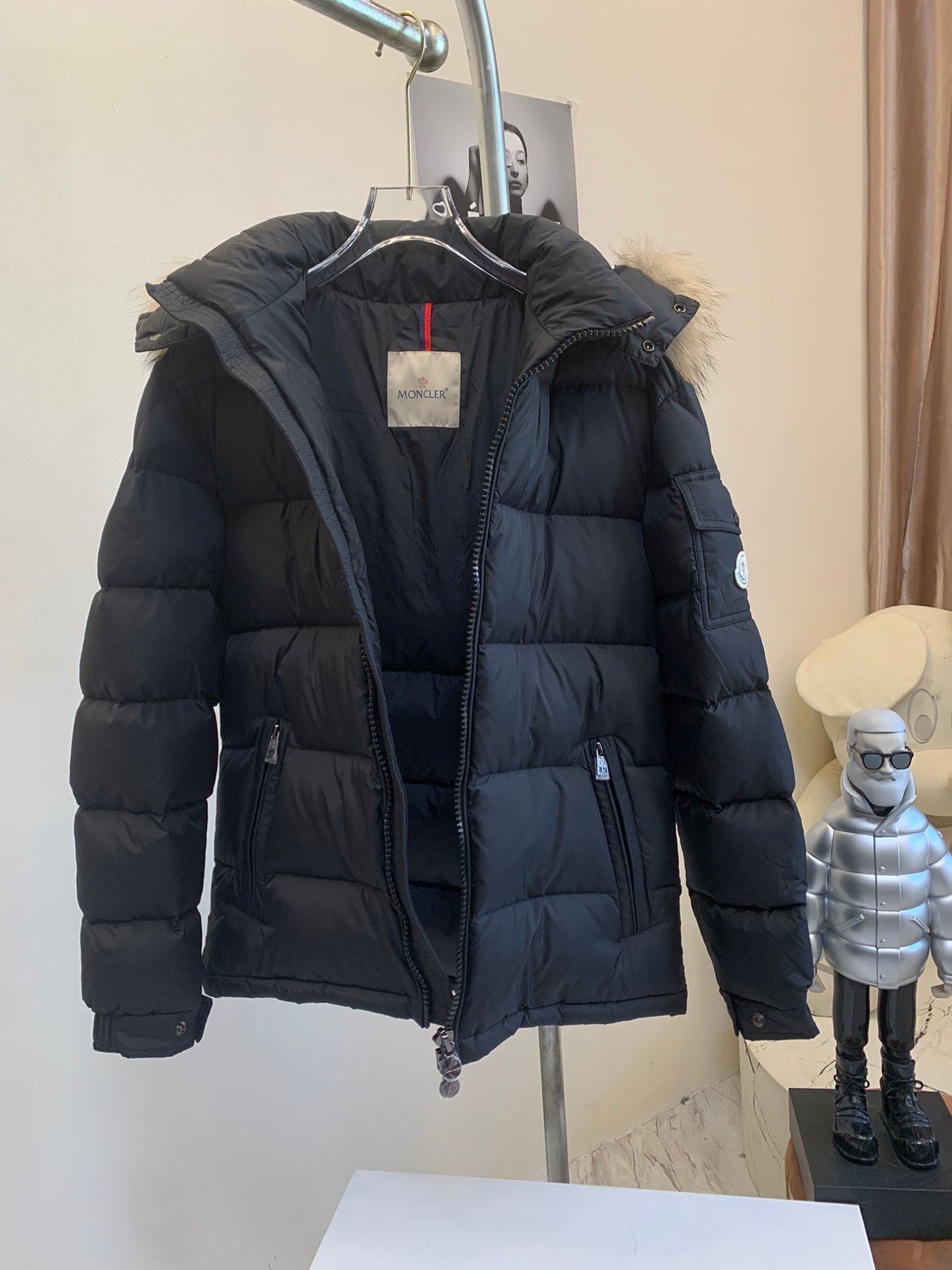 Moncler fur-lined down jacket coat D102203 - Image 5