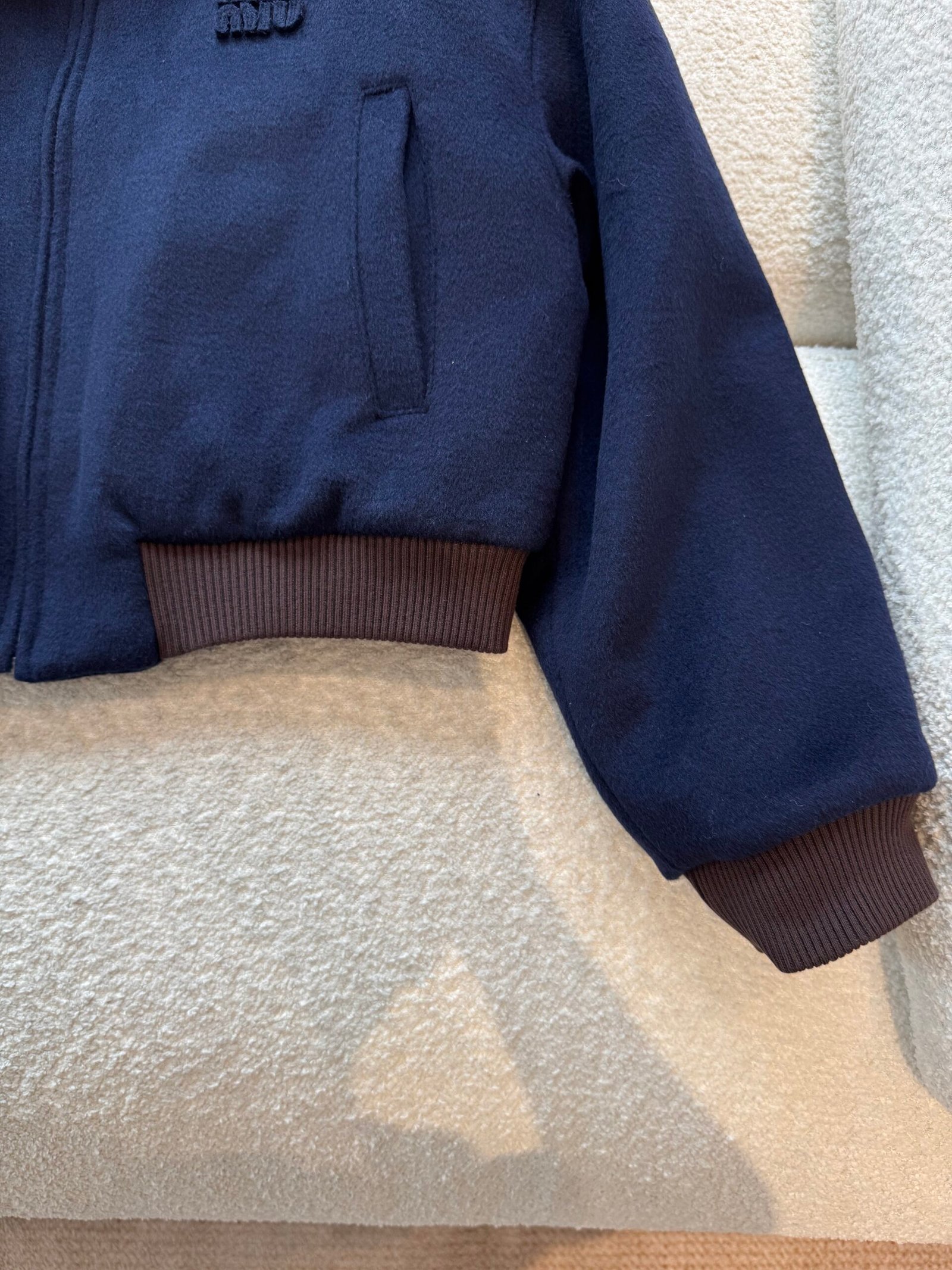 Miumiu corduroy collar wool cotton jacket D102303 - Image 6