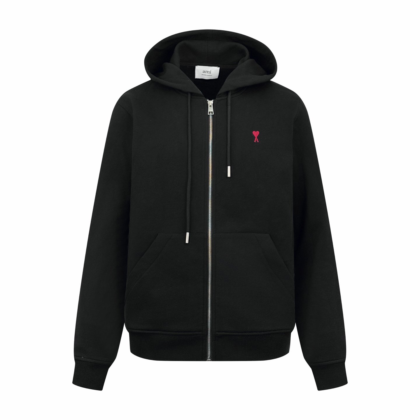 Ami Paris Love Embroidery Zipper Coat 102904 - Image 2