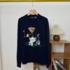 POLO round-neck heavy-duty embroidered golf cartoon bear sweater 103102