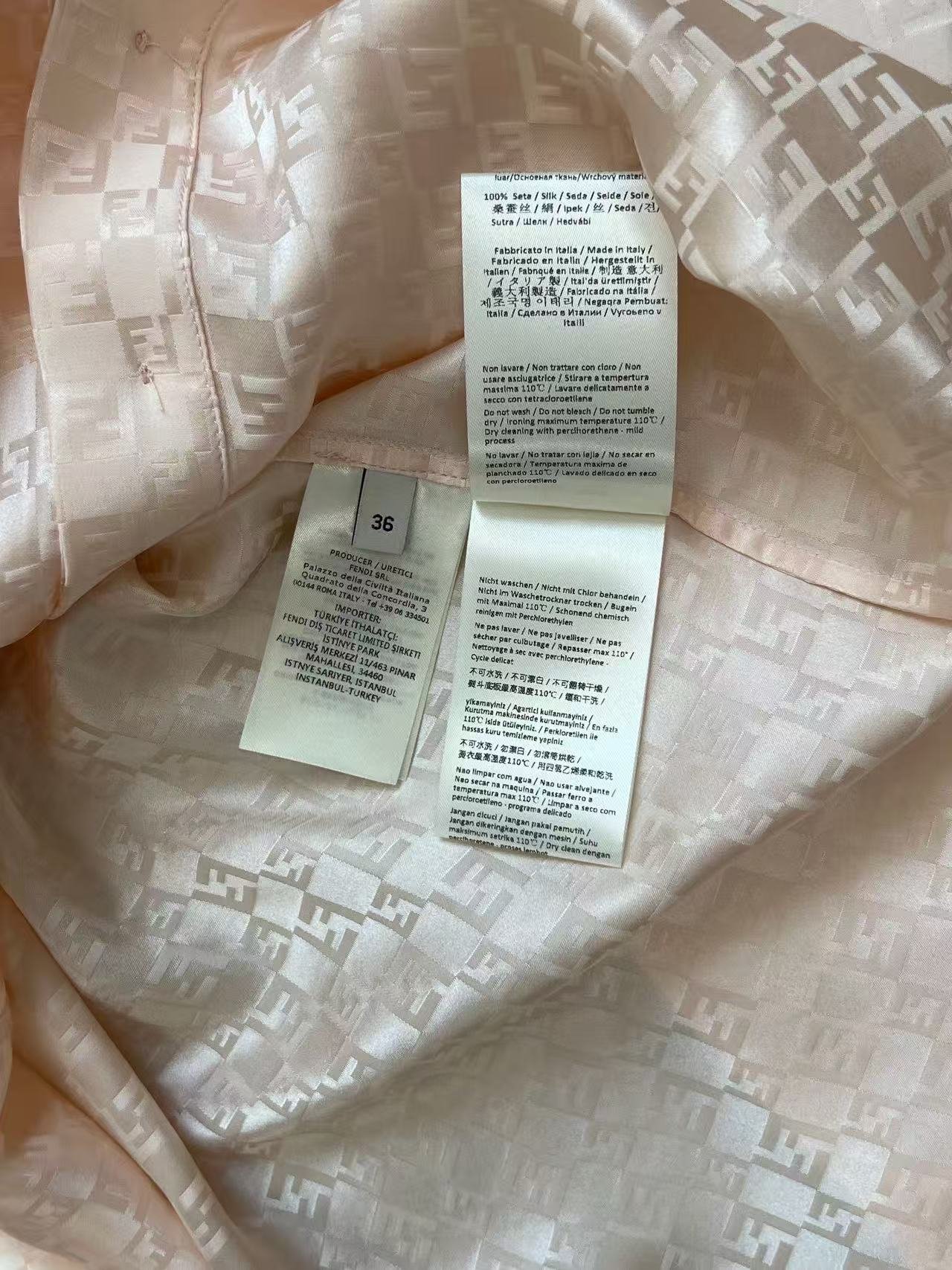 Shirt Silk Pink | Fendi FF D100801 - Image 7
