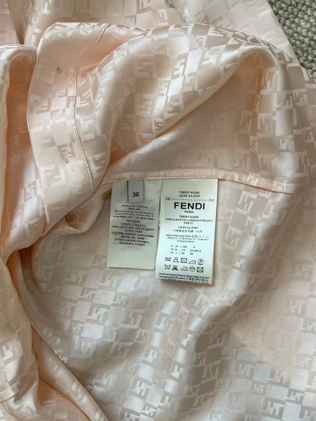 Shirt Silk Pink | Fendi FF D100801 - Image 6