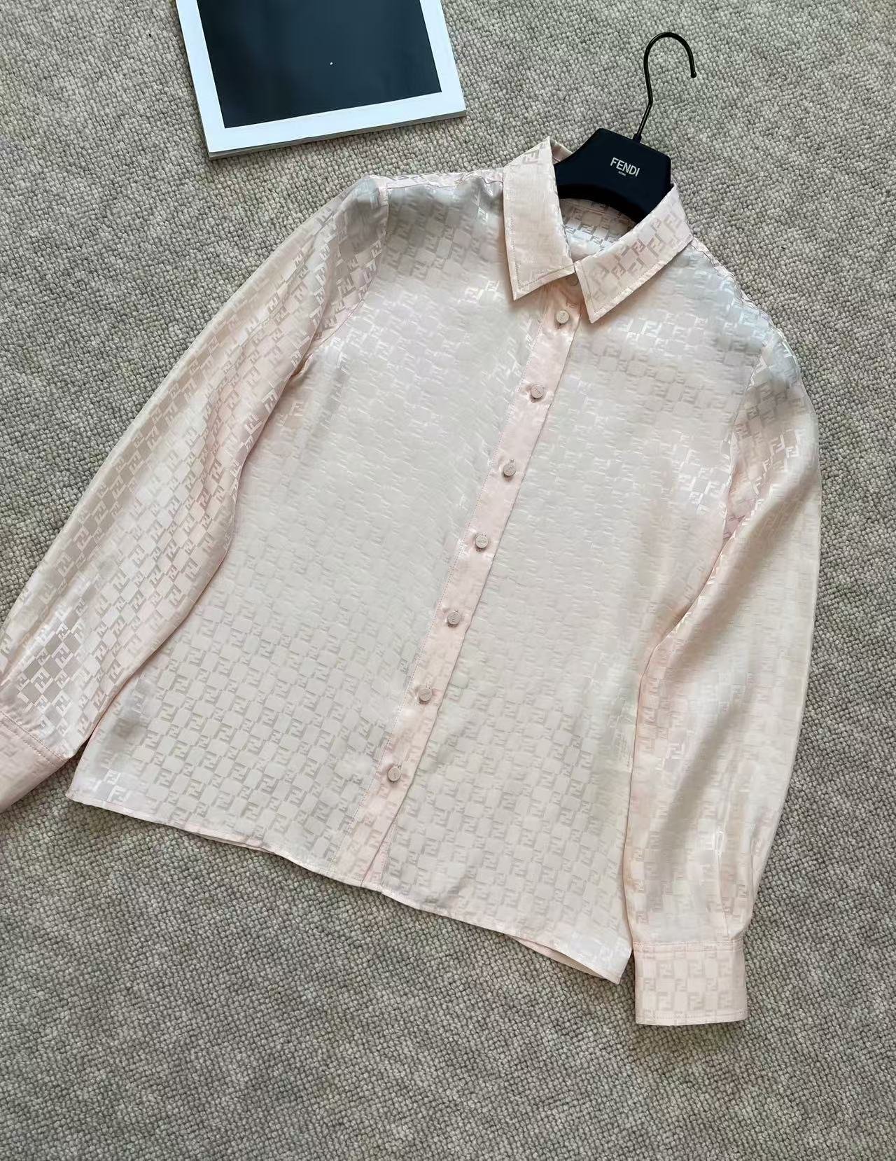 Shirt Silk Pink | Fendi FF D100801 - Image 5