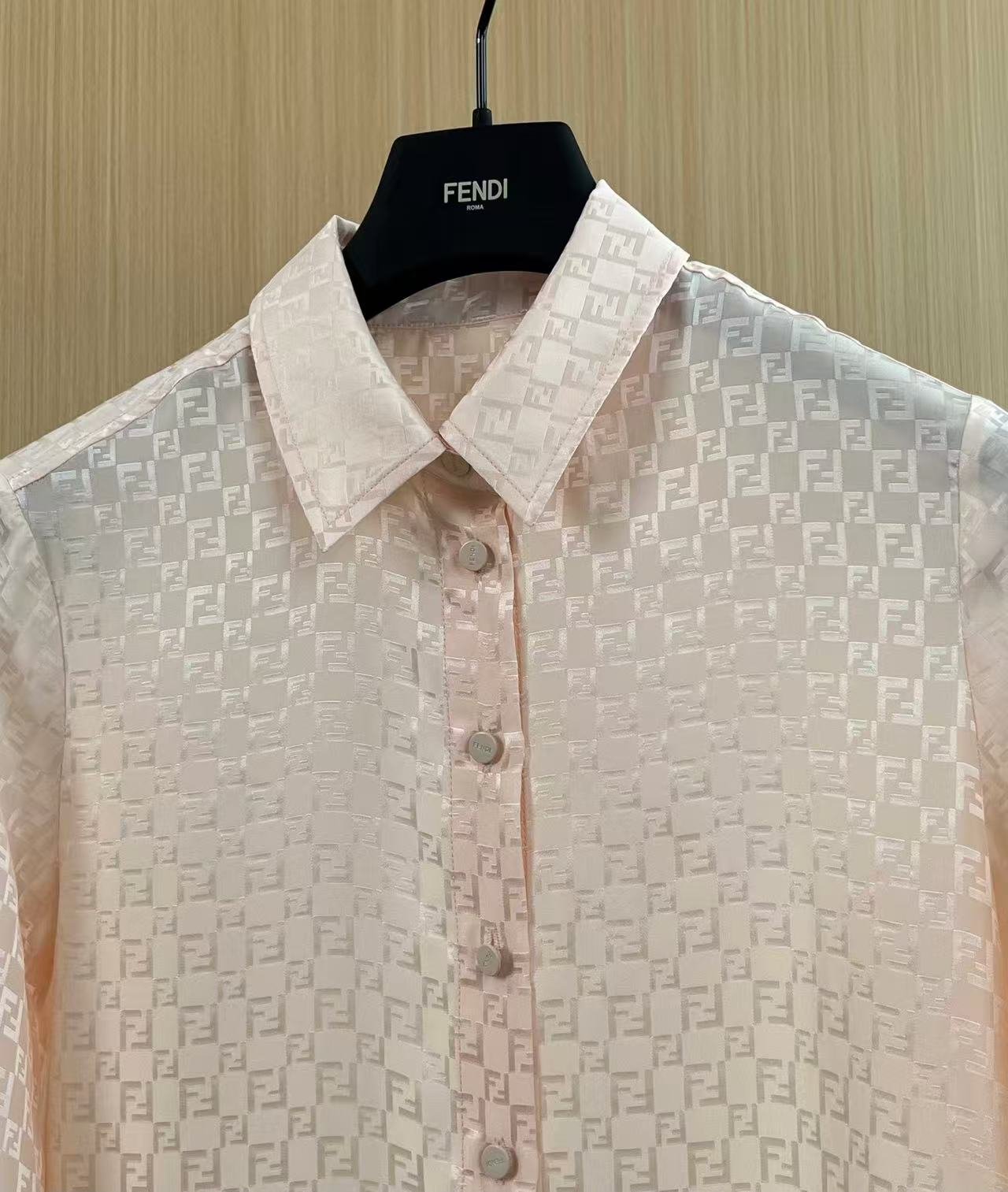 Shirt Silk Pink | Fendi FF D100801 - Image 4