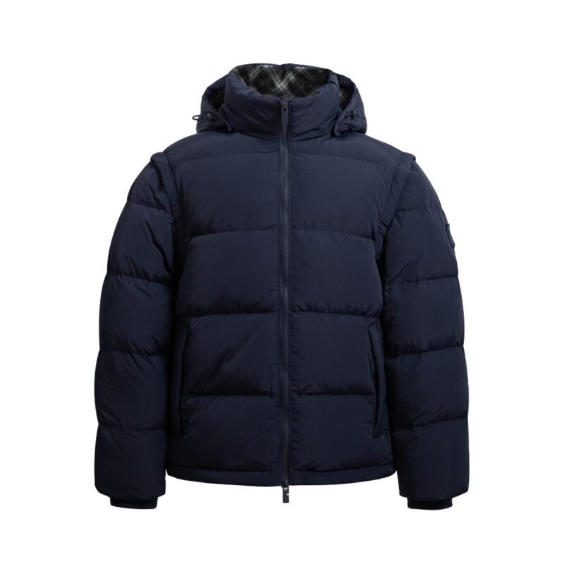 Burberry Navy Blue Nylon Down Jacket 111104