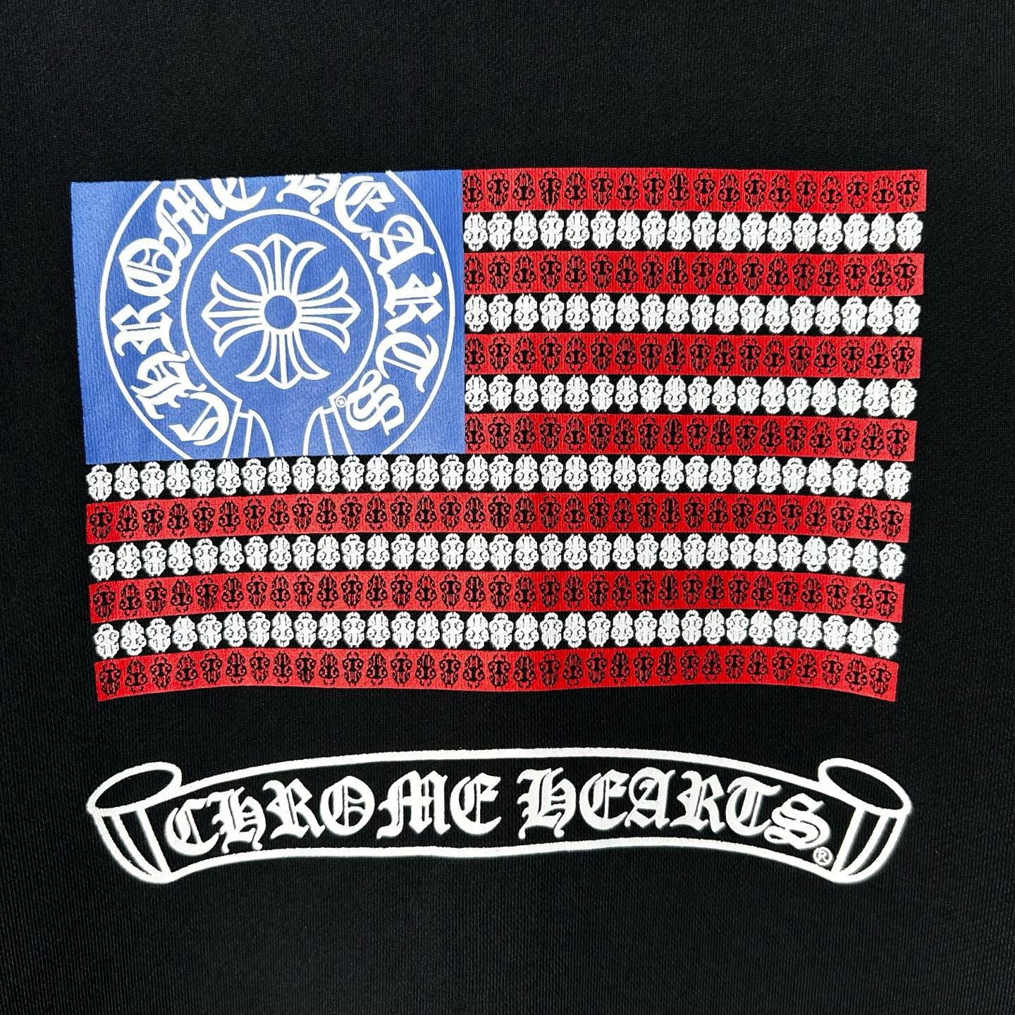 Chrome Hearts Totem Sanskrit Flag Print Zippered Drawstring Hooded Sweatshirt 110510 - Image 6