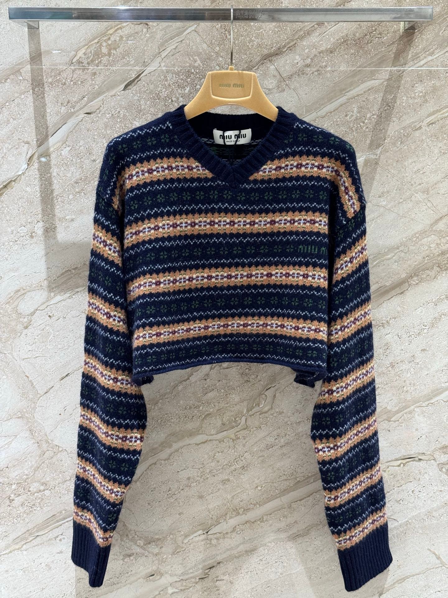 MiuMiu Scottish-style short-sleeved sweater D110707 - Image 2