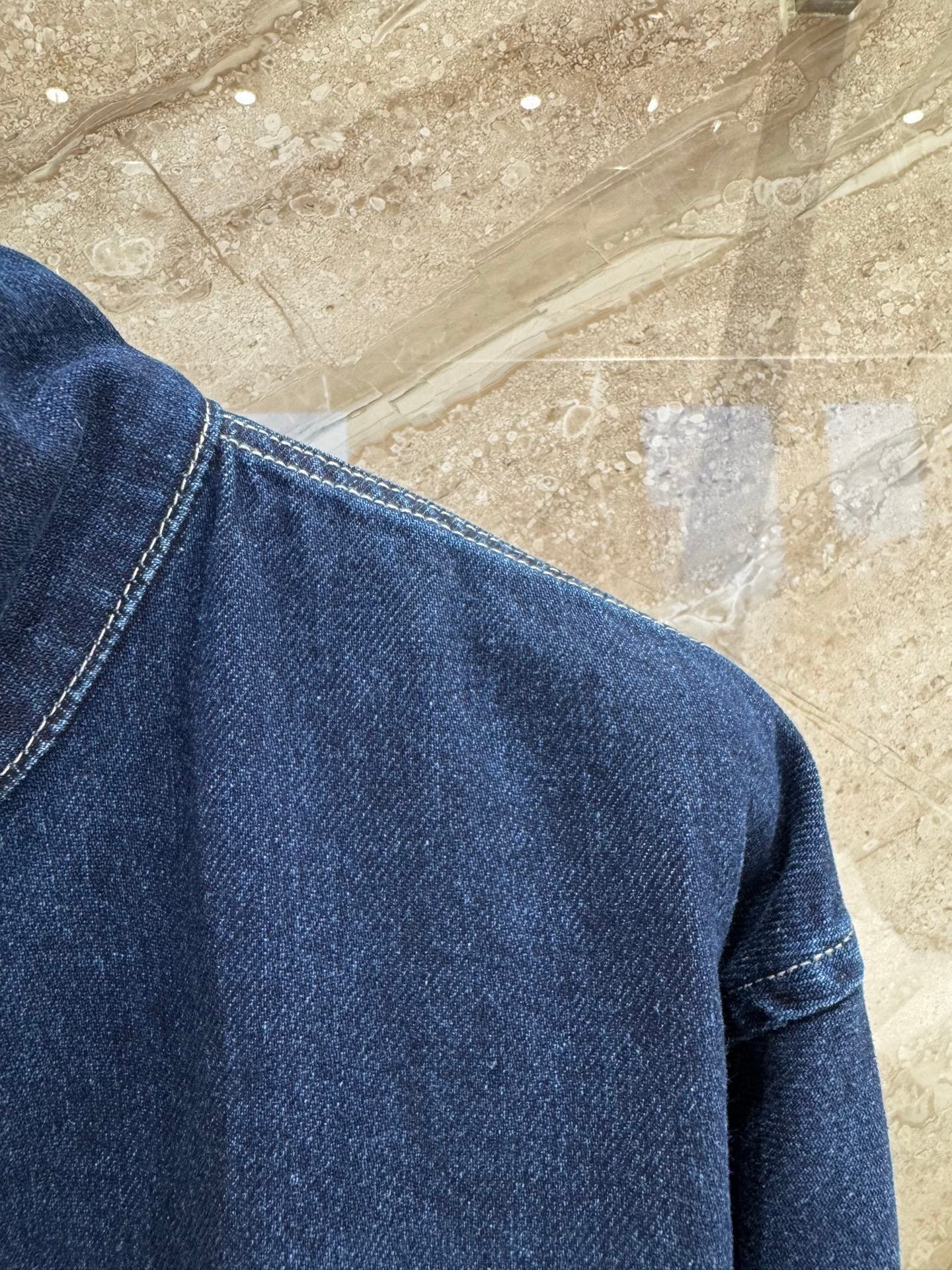 LV Denim Harrington Jacket D110709 - Image 7