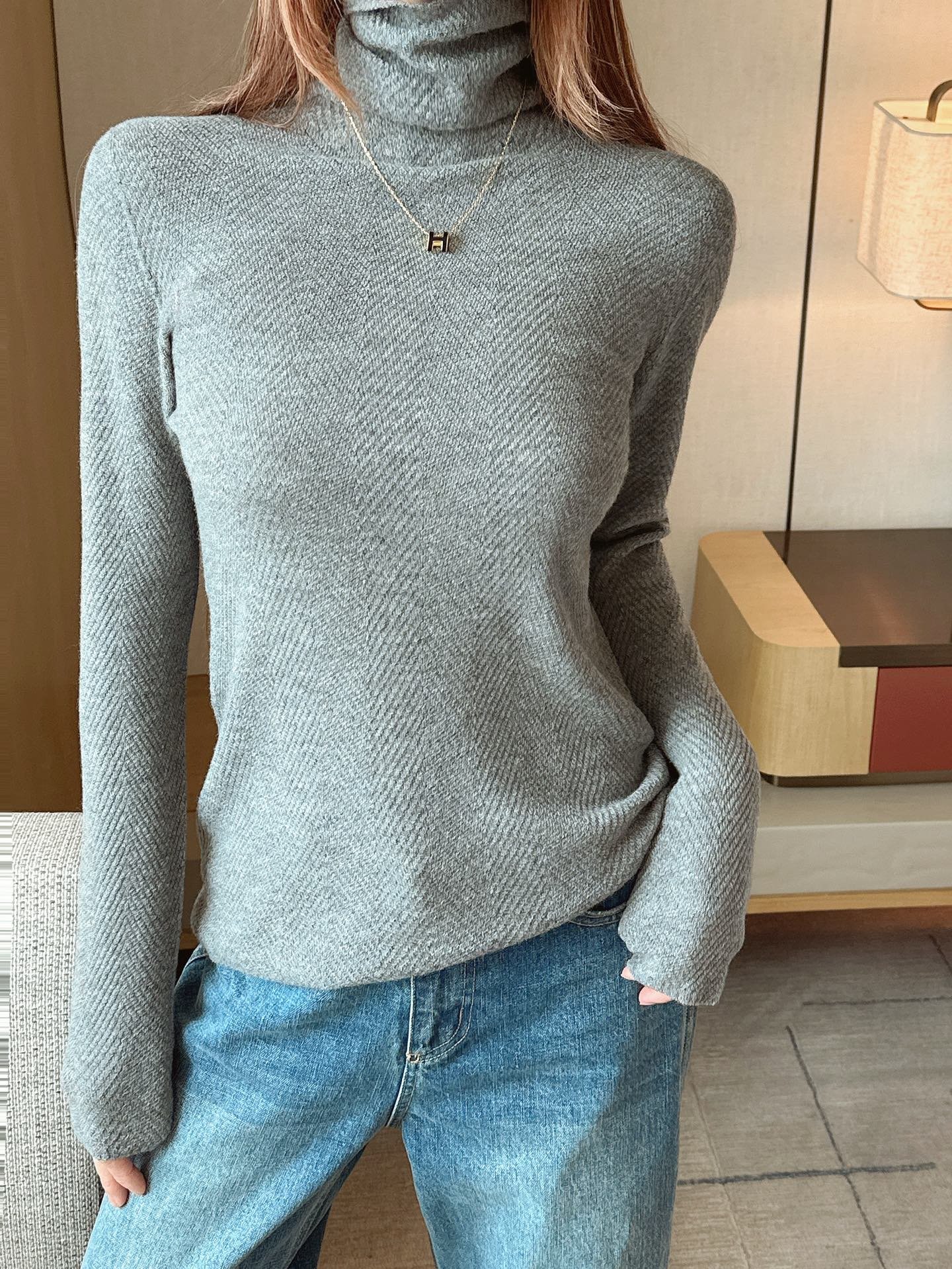 Loro Piana Turtleneck Cashmere Grain D111202 - Image 9