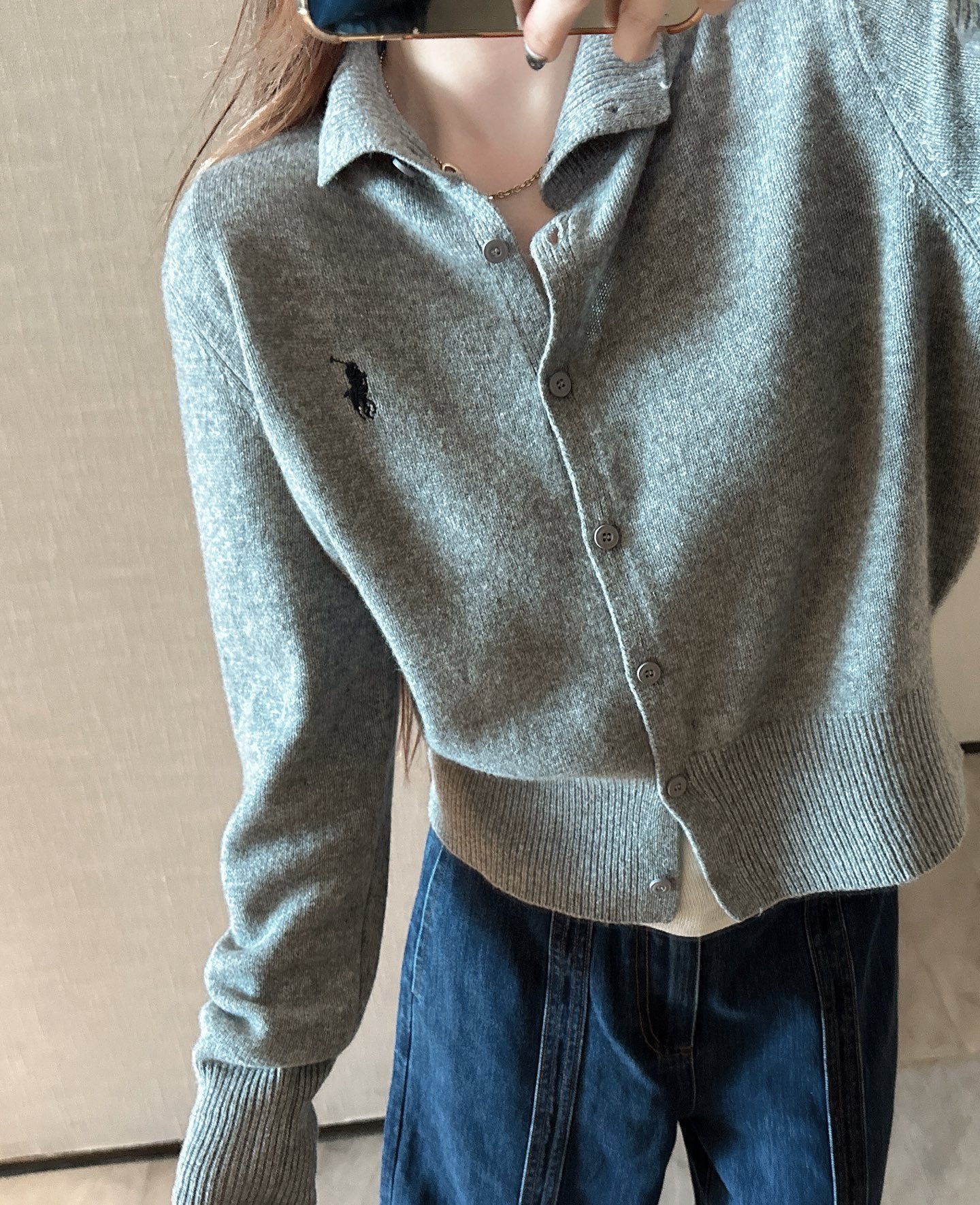 Polo Ralph Lauren Stand-up collar short cardigan sweater D111203 - Image 10