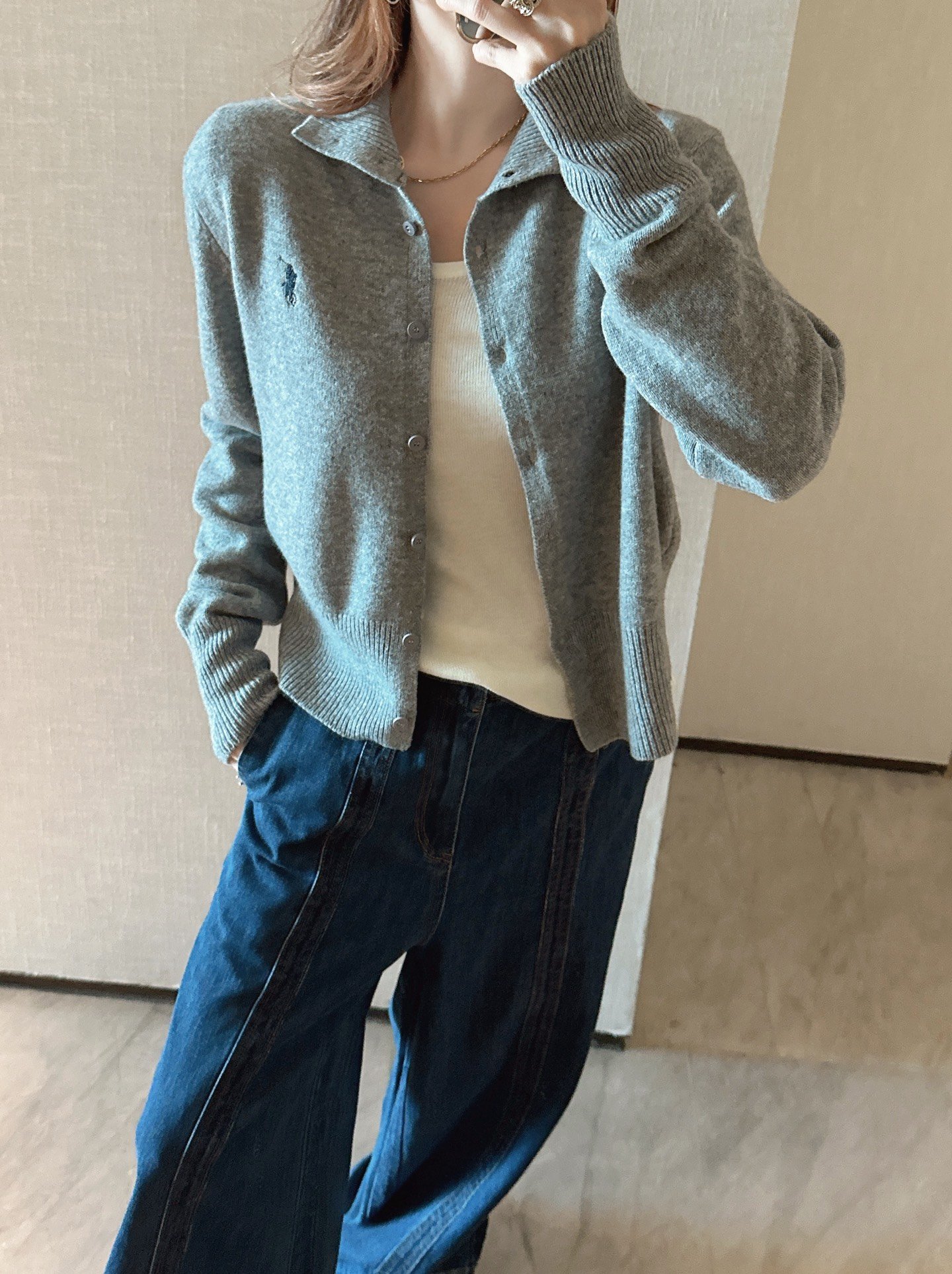 Polo Ralph Lauren Stand-up collar short cardigan sweater D111203 - Image 9