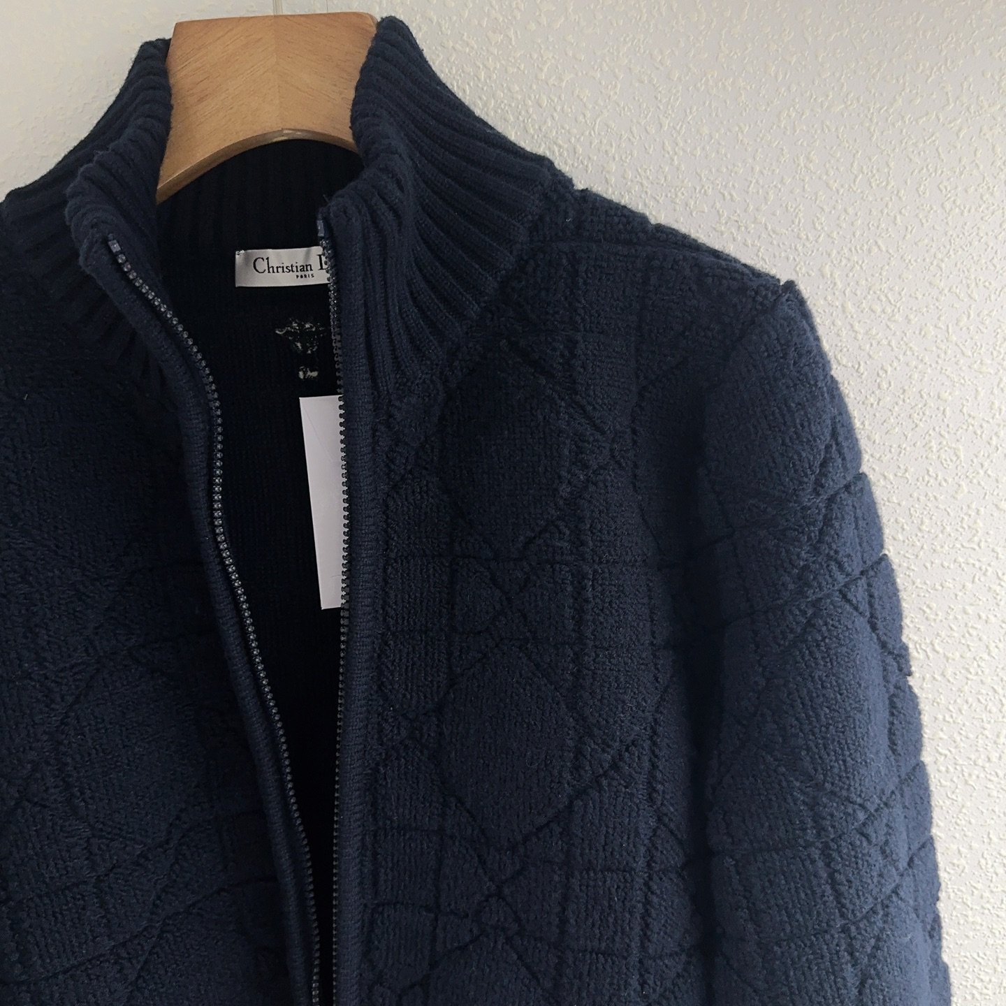 DIOR Notch-neck Zip Knit Cardigan Coat D111207 - Image 4