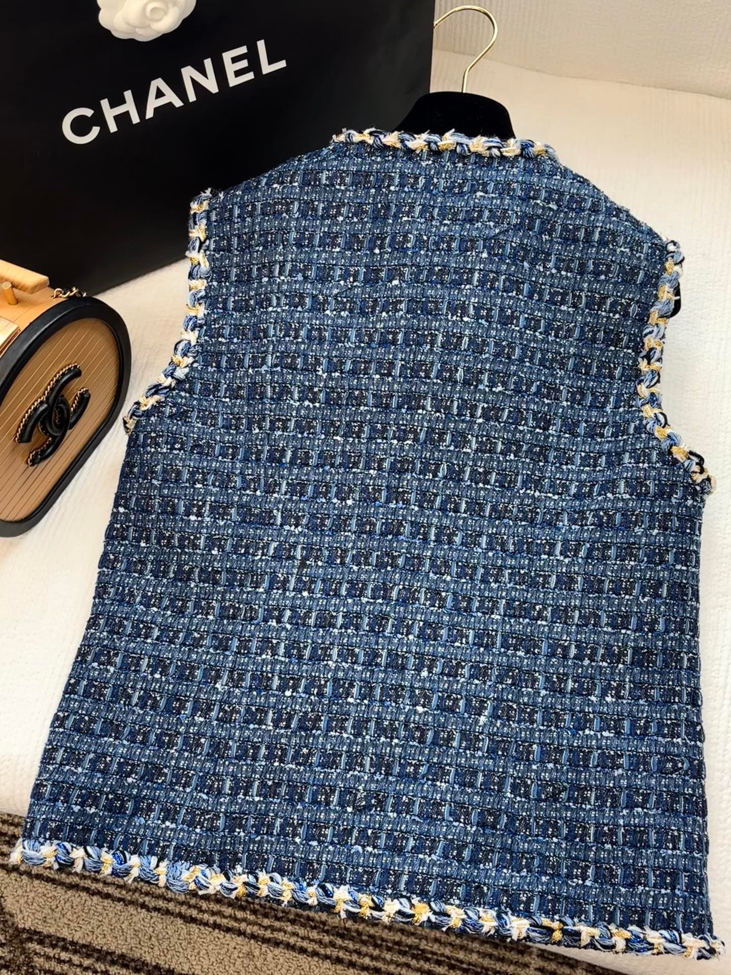 Chanel heavy-weight knitted check jacket D111210 - Image 5