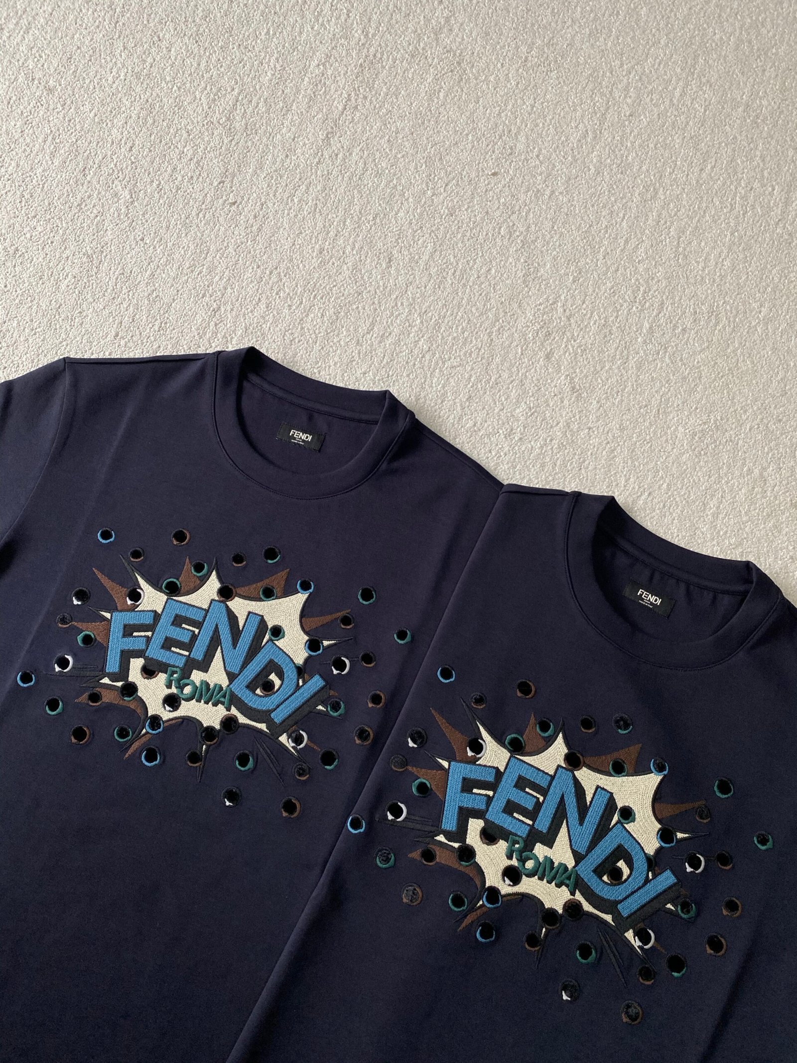 Fendi T-Shirt Cotton Blue 111407