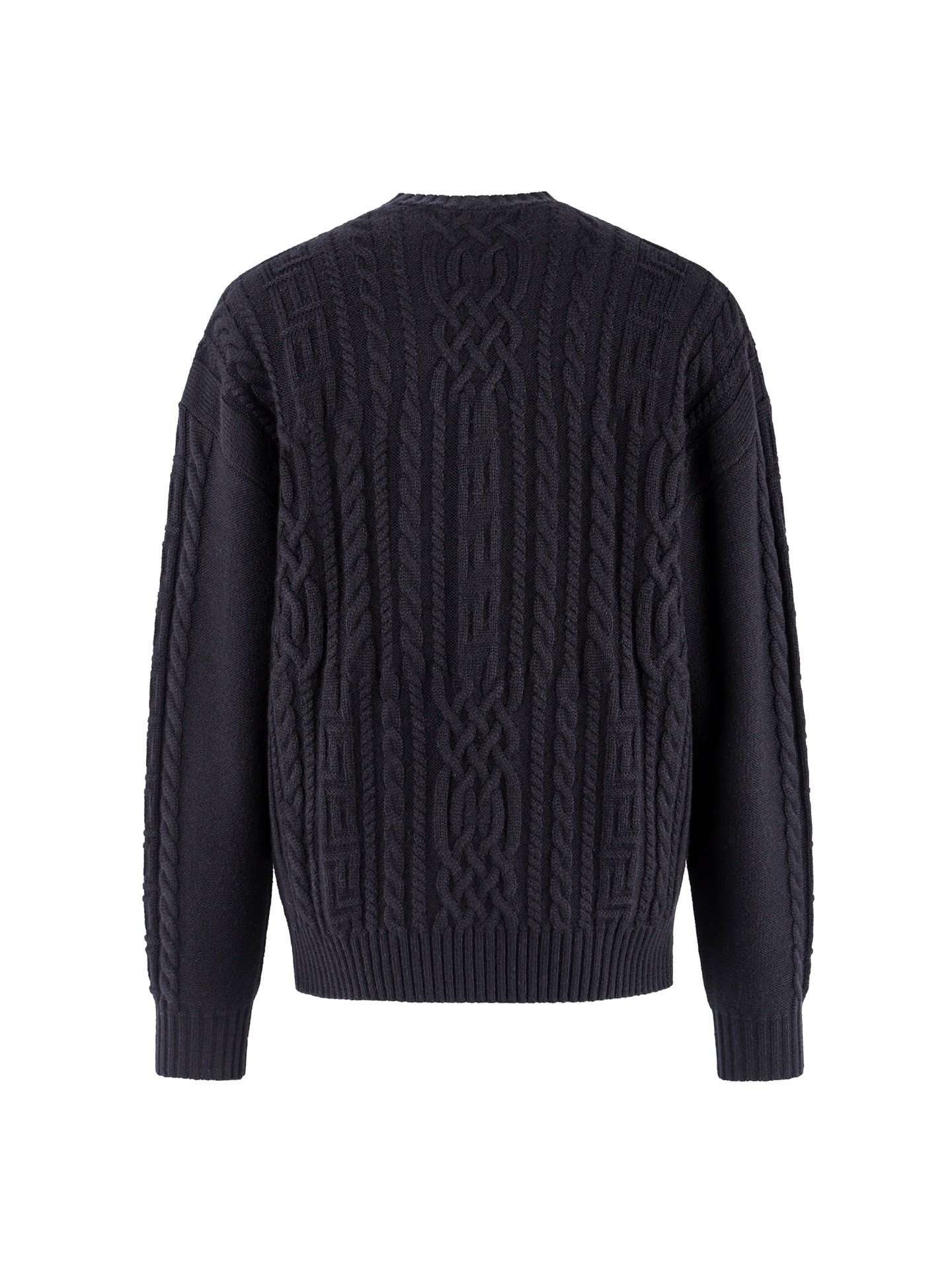 Versace Medusa embroidered cable-knit sweater 111801 - Image 3