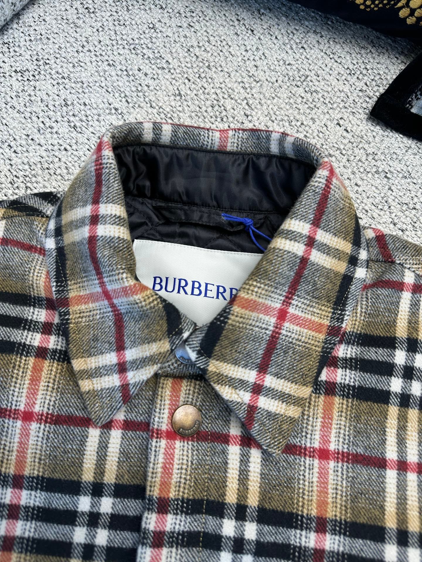 Burberry Men's Checked Wool Shirt Jacket 111802 - Image 4