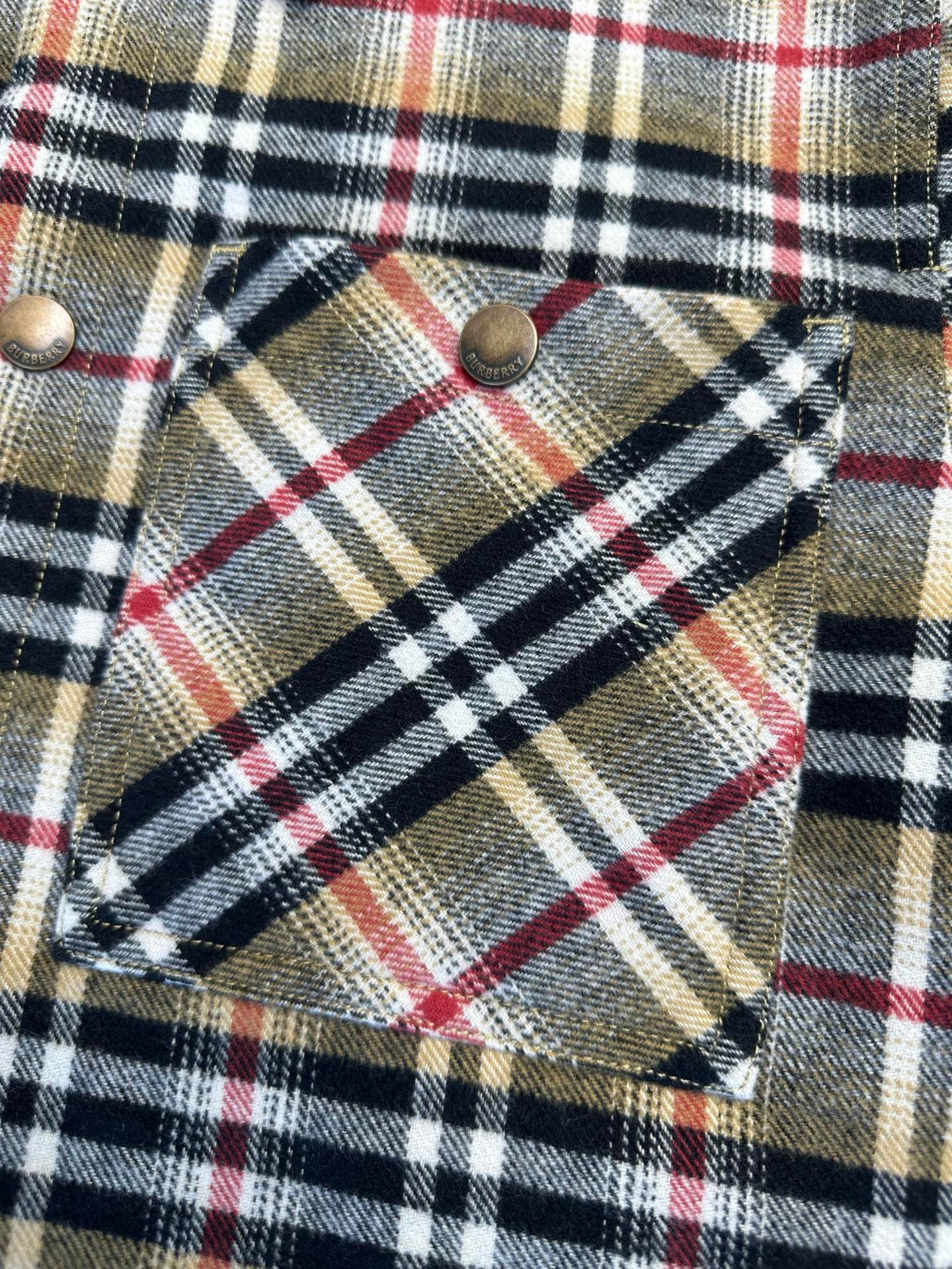 Burberry Men's Checked Wool Shirt Jacket 111802 - Image 5