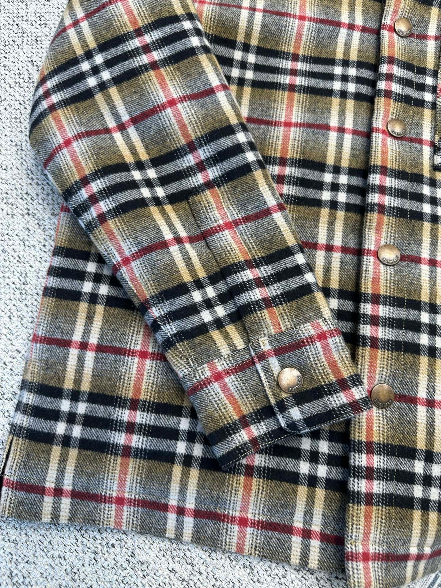 Burberry Men's Checked Wool Shirt Jacket 111802 - Image 6