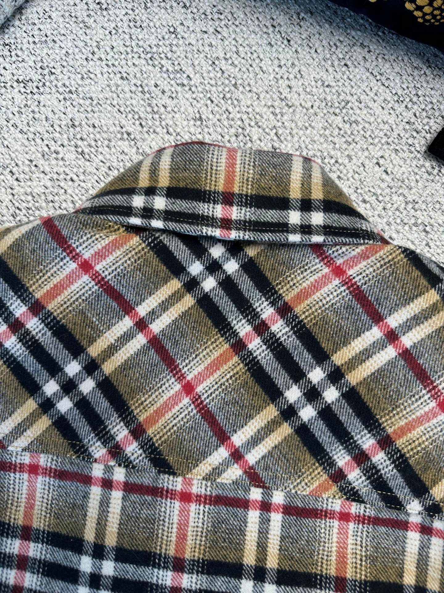 Burberry Men's Checked Wool Shirt Jacket 111802 - Image 8