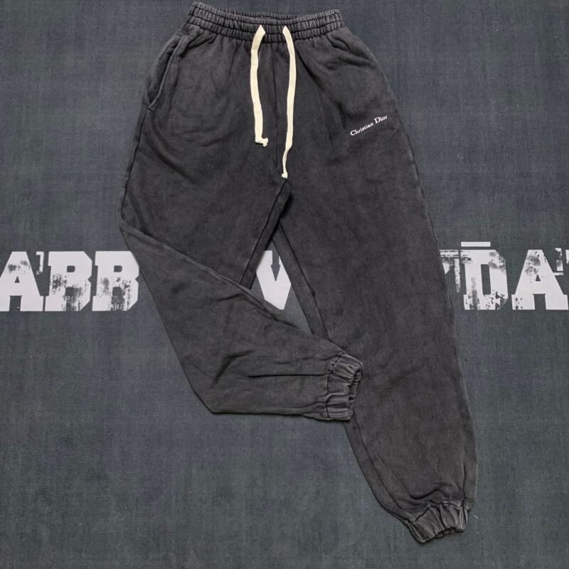 Dior Printed Letter Washed Denim Casual Pants 112010